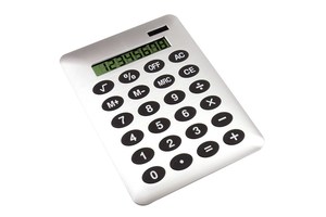 8-digit calculator &quot;Buddy&quot; in a DIN A4 format with dual power