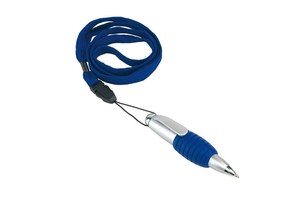 Ballpoint pen &quot;Twister&quot; with a coloured grip area and key chain