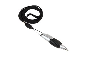 Ballpoint pen &quot;Twister&quot; with a coloured grip area and key chain