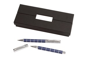 Writing set &quot;Angelo&quot; includes a ballpoint pen (blue ink) and a roller ball pen (black ink)