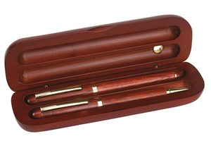 Pen set &quot;Poet&quot; of 2 rosewood pens in wooden box