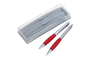 Writing set &quot;Penfan&quot; consists of ballpoint pen (black ink) and pencil, packed in a case