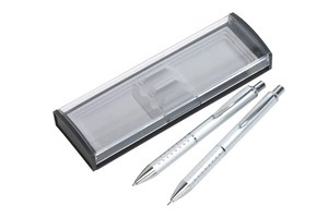 Writing set &quot;Preston&quot; consists of ballpoint pen (black ink) and pencil, packed in a case