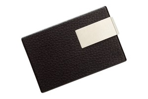 Business card holder &quot;Cool cards&quot; with S/S plate