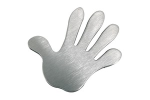 Memo magnet &quot;Shake hands&quot; in hand shape