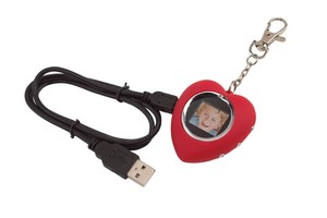 Digital photo frame &quot;Love picture&quot; with key ring