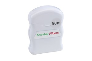 Dental floss &quot;Flossy&quot;: mint-flavoured, 50 m on a spool